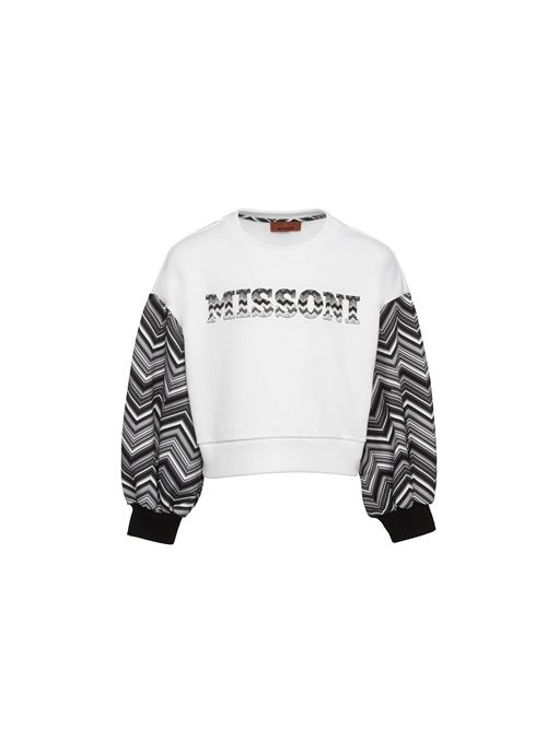 Felpa, bambina, logata. MISSONI | MV4A10 Z0081100NE